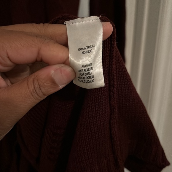 SANDRA DARREN Beautiful Burgundy Sweater Dress Fit Flare 3/4 Sleeves Small - Picture 4 of 7